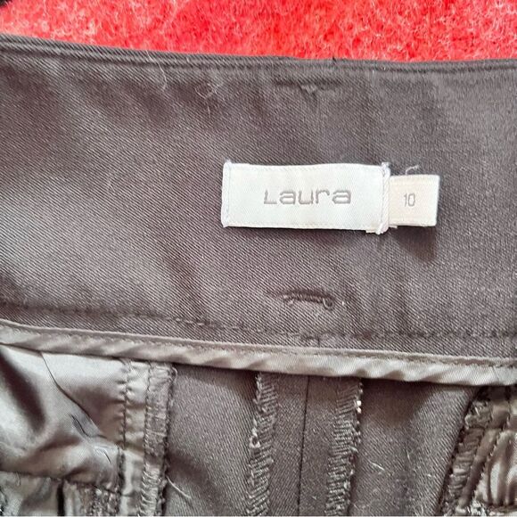 Laura Black Straight Leg Stretch Office Dress Pants - Picture 3 of 6